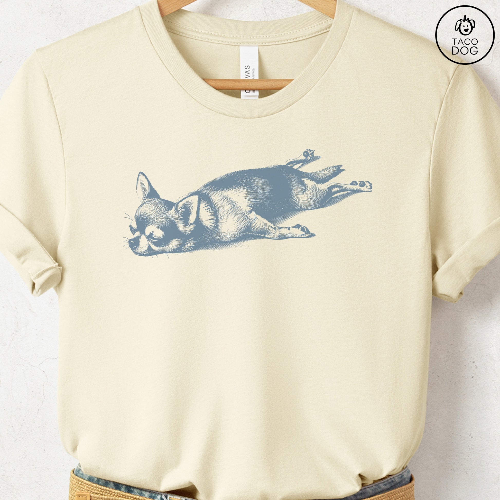 Chihuahua Sploot T-Shirt Natural
