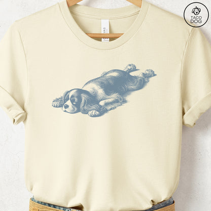 Cavalier King Charles Spaniel Sploot T-Shirt Natural