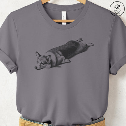 Corgi Sploot T-Shirt Storm