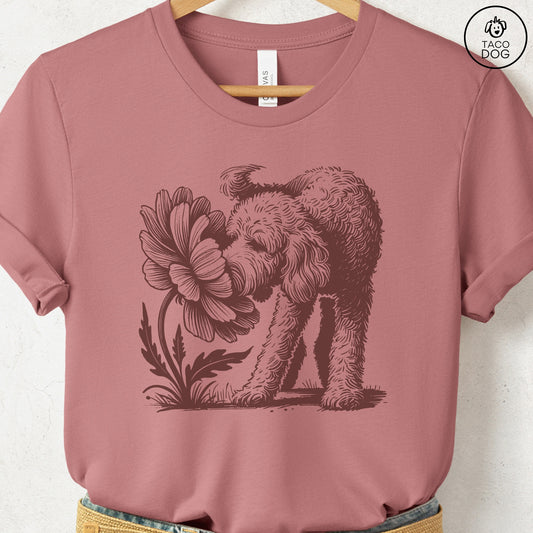 Doodle Smell the Flowers T-Shirt Heather Mauve