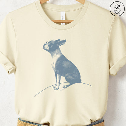 Boston Terrier Tail Wind T-Shirt Natural