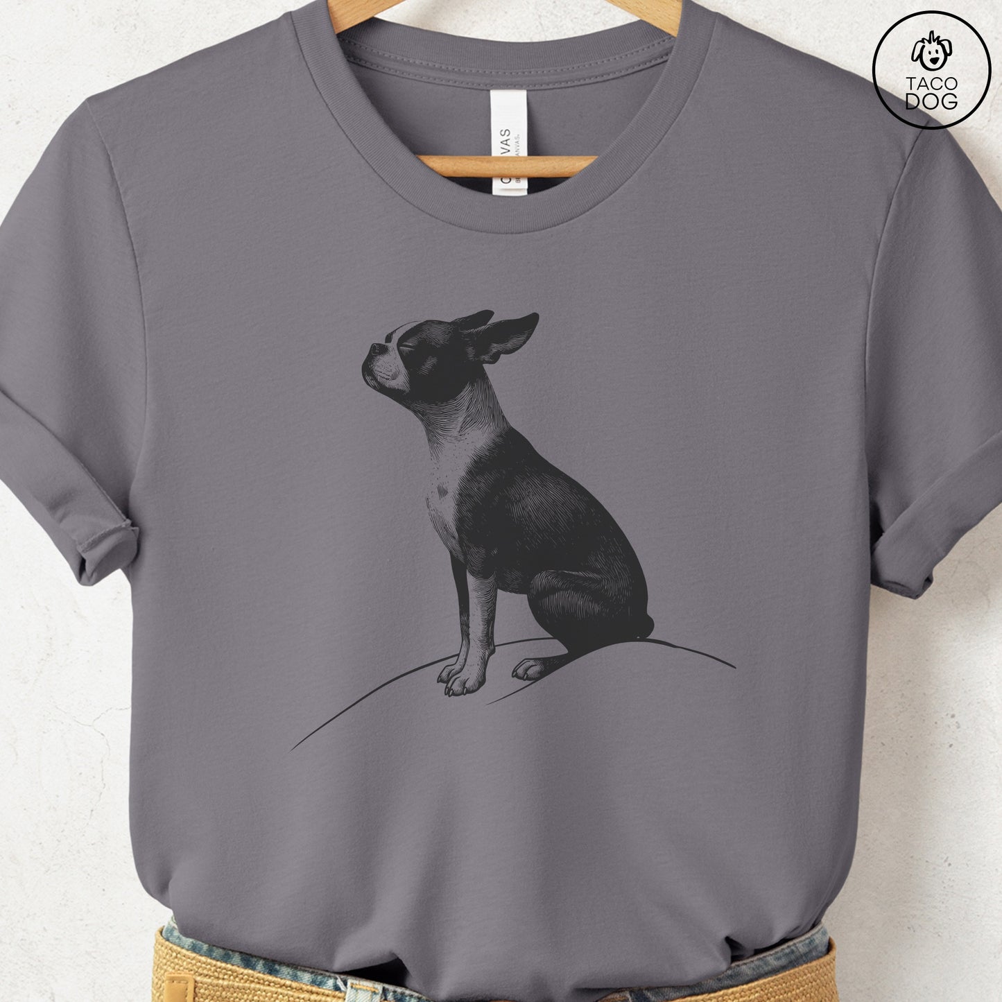 Boston Terrier Tail Wind T-Shirt Storm