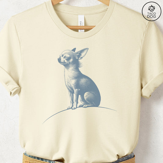 Chihuahua Tail Wind T-Shirt Natural
