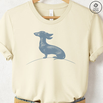 Dachshund Weenie Tail Wind T-Shirt Natural