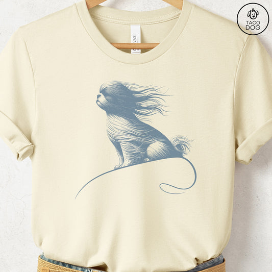Shih Tzu Tail Wind T-Shirt Natural Taco-Dog