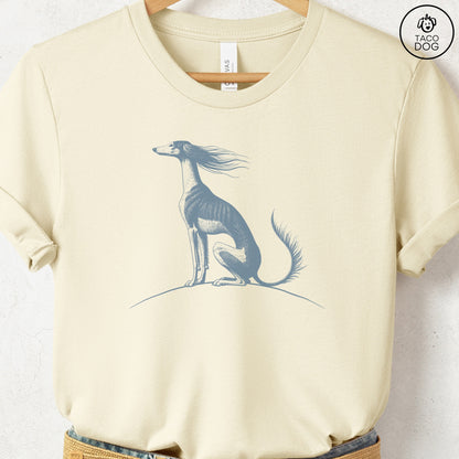 Saluki Tail Wind T-Shirt Natural Taco-Dog
