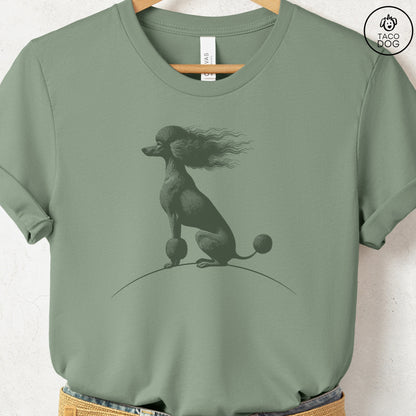Poodle Tail Wind T-Shirt Sage Taco-Dog