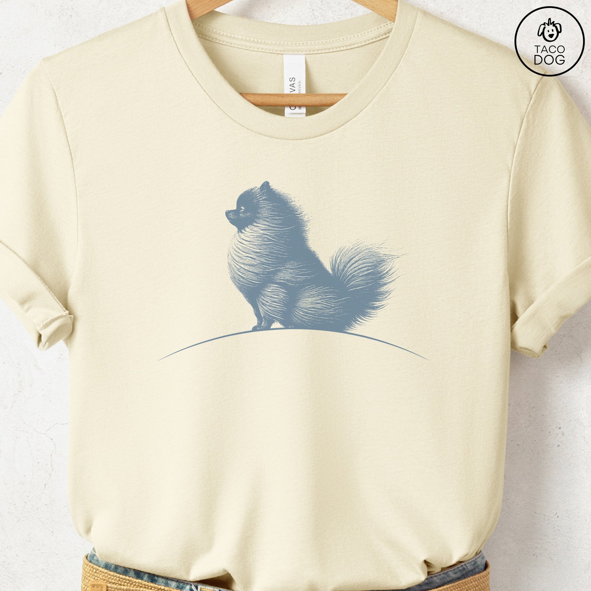 Pomeranian Tail Wind T-Shirt Natural