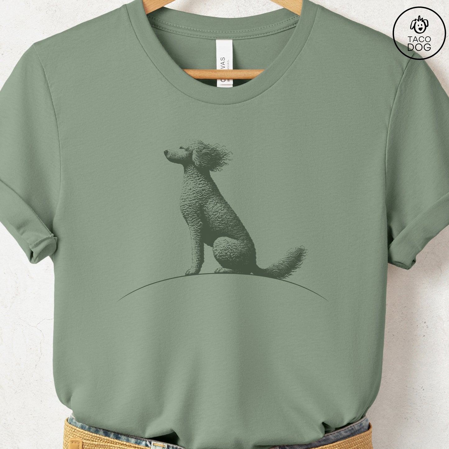 Doodle Tail Wind T-Shirt Sage Taco-Dog