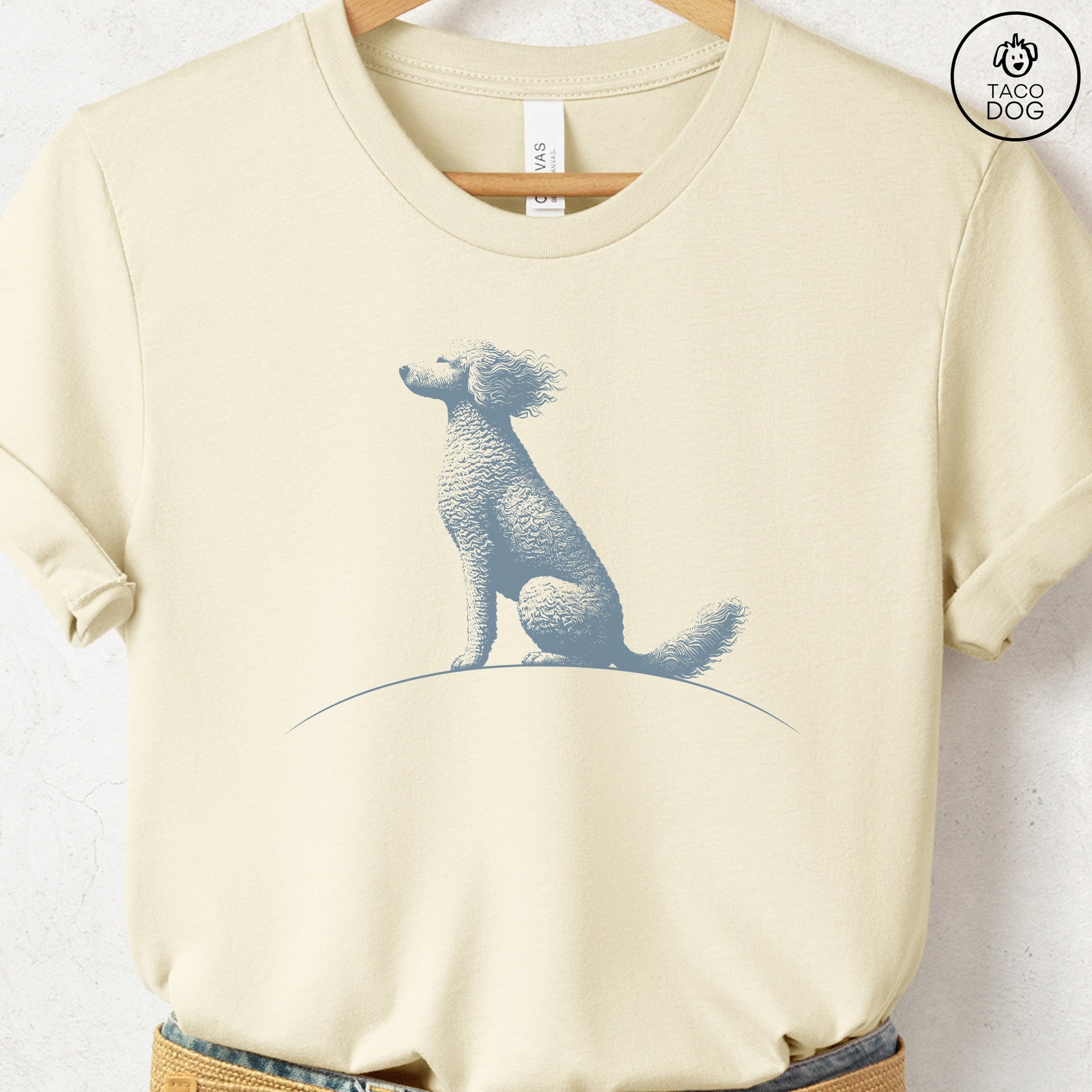 Doodle Tail Wind T-Shirt Natural Taco-Dog