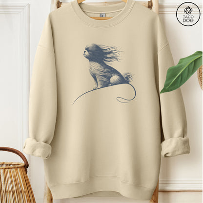 Shih Tzu Tail Wind Sweatshirt Sand Taco-Dog