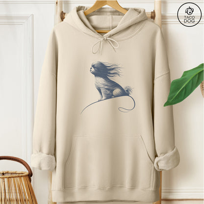 Shih Tzu Tail Wind Hoodie Sand Taco-Dog