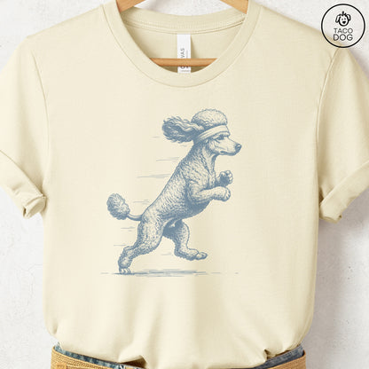 Poodle Jogging Runner T-Shirt Natural