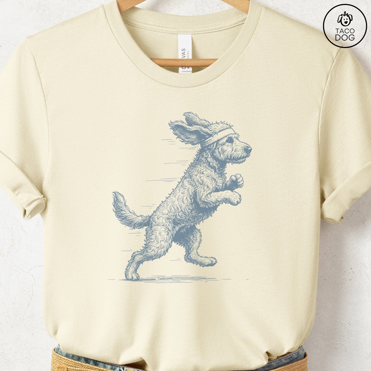Doodle Jogging Runner T-Shirt Natural