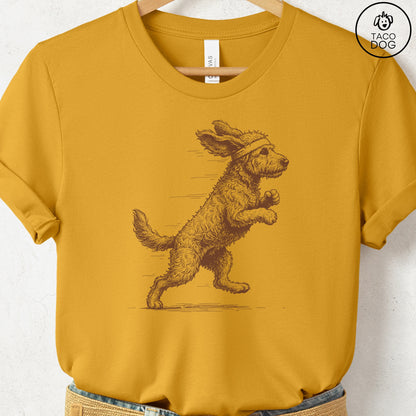 Doodle Jogging Runner T-Shirt Mustard