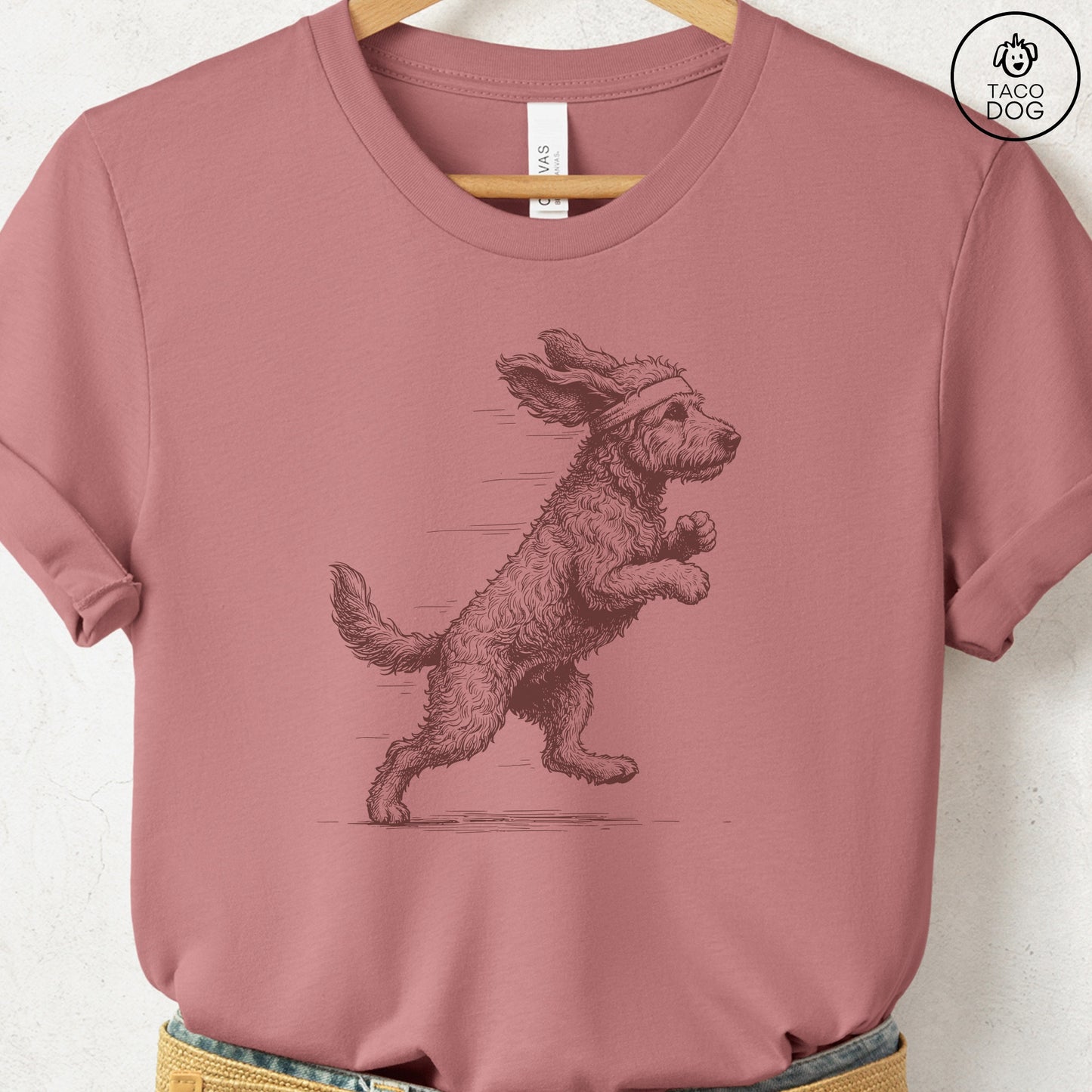 Doodle Jogging Runner T-Shirt Heather Mauve