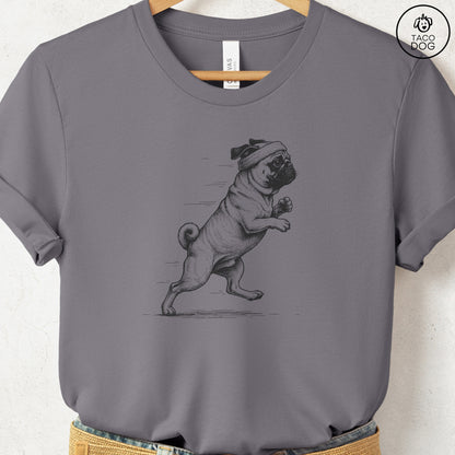 Pug Jogging Runner T-Shirt Storm
