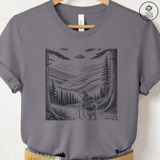 Shiba Inu Hiking T-Shirt Storm