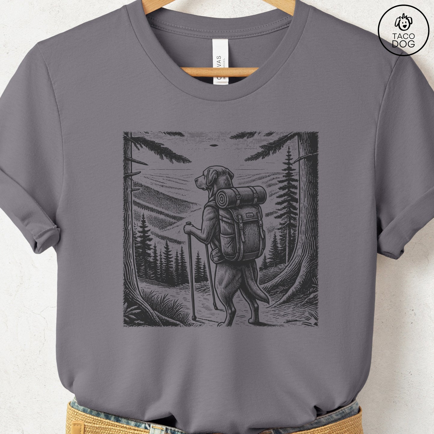 Labrador Retriever Hiking T-Shirt Storm Taco-Dog