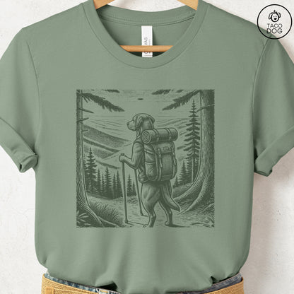 Labrador Retriever Hiking T-Shirt Sage Taco-Dog
