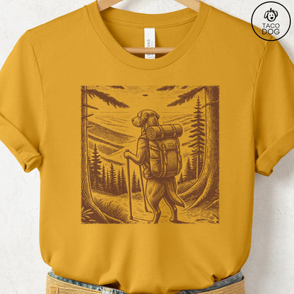 Labrador Retriever Hiking T-Shirt Mustard Taco-Dog