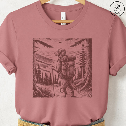 Labrador Retriever Hiking T-Shirt Heather Mauve