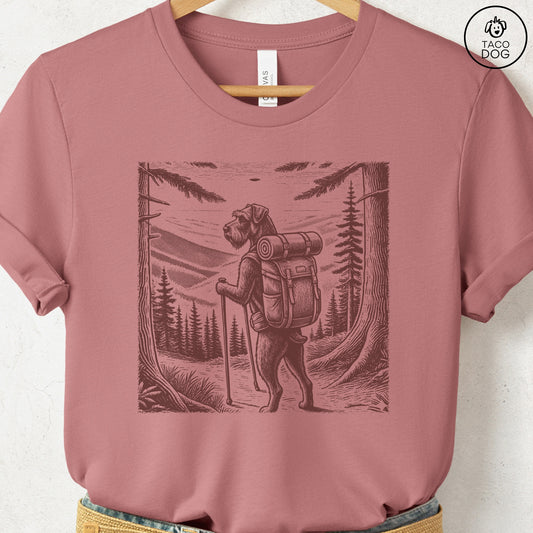 Schnauzer Hiking T-Shirt Heather Mauve