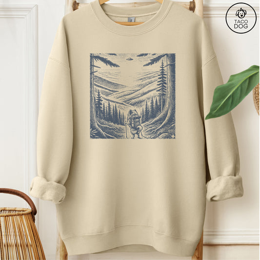 Pomeranian Hiking Sweatshirt Sand Taco-Dog
