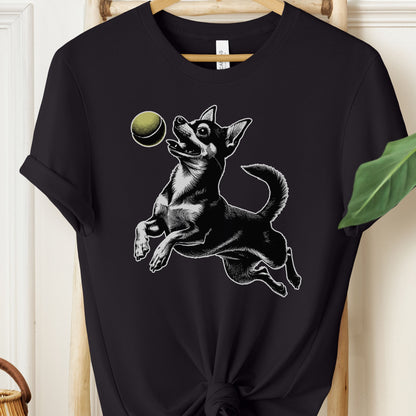 Chihuahua Tennis Ball T-Shirt Black Taco-Dog