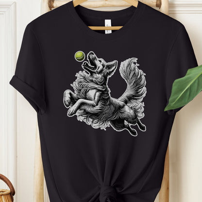Golden Retriever Tennis Ball T-Shirt Black Taco-Dog