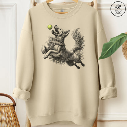 Golden Retriever Tennis Ball Sweatshirt Sand Taco-Dog