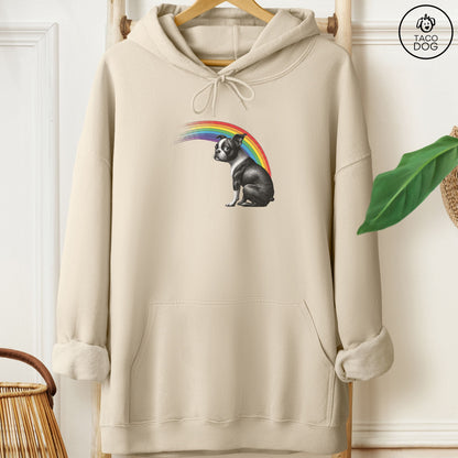 Boston Terrier Rainbow Hoodie Sand Taco-Dog
