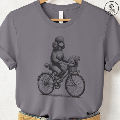 Poodle Squirrel Bike T-Shirt Storm