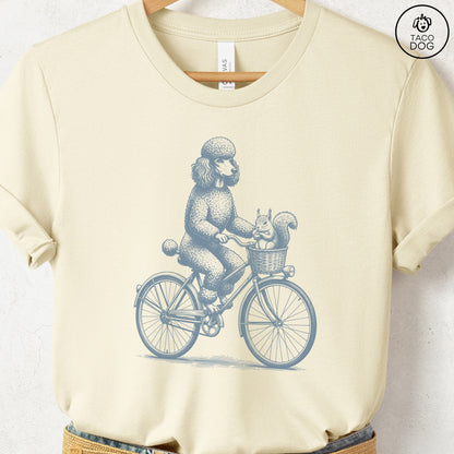 Poodle Squirrel Bike T-Shirt Natural