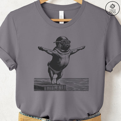 Pug Swim T-Shirt Storm Taco-Dog