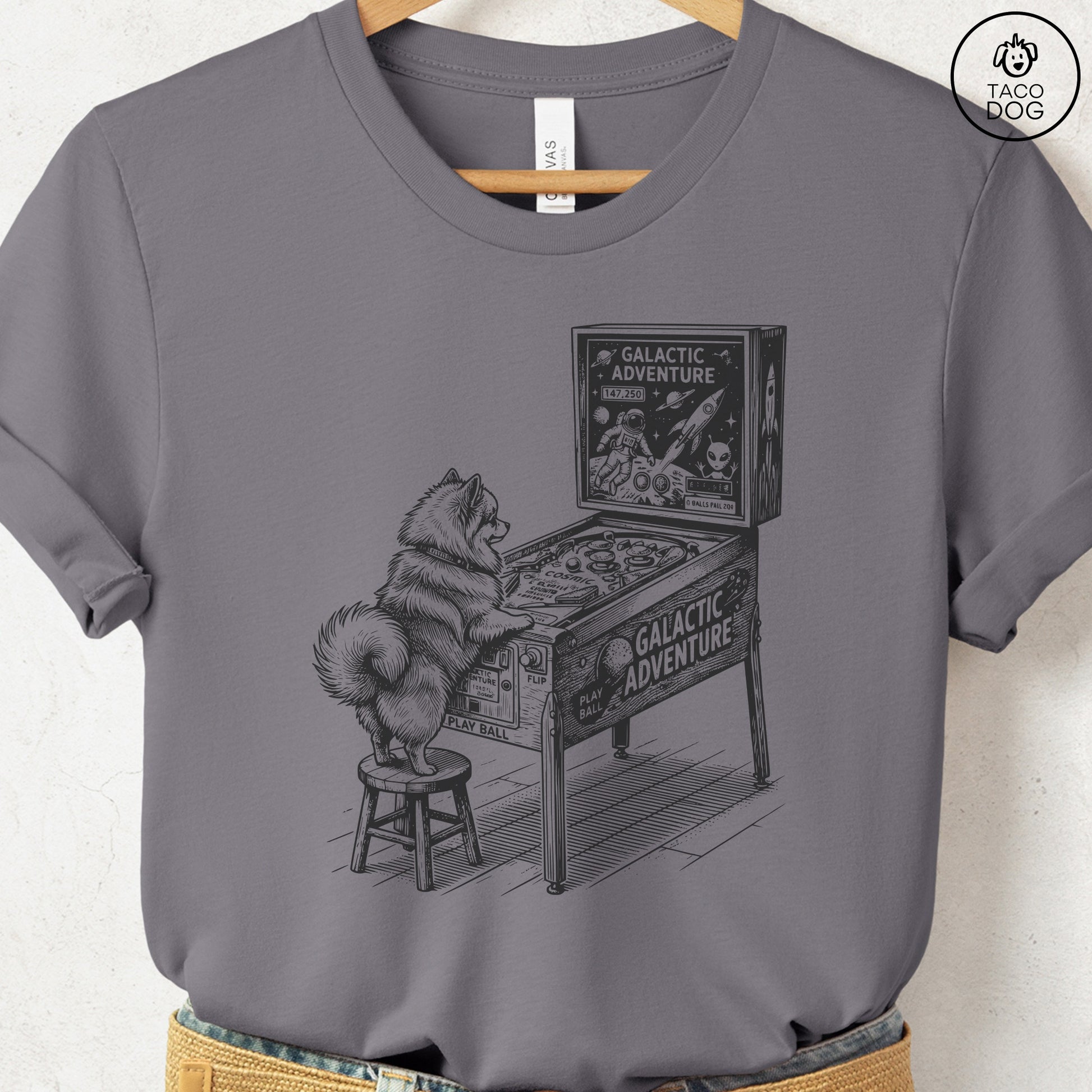 Pomeranian Pinball T-Shirt Storm Taco-Dog