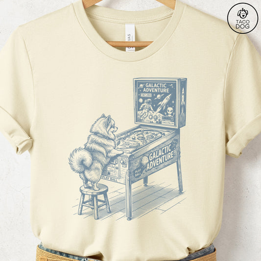 Pomeranian Pinball T-Shirt Natural Taco-Dog