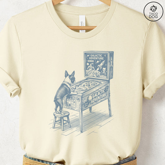 Boston Terrier Pinball T-Shirt Natural
