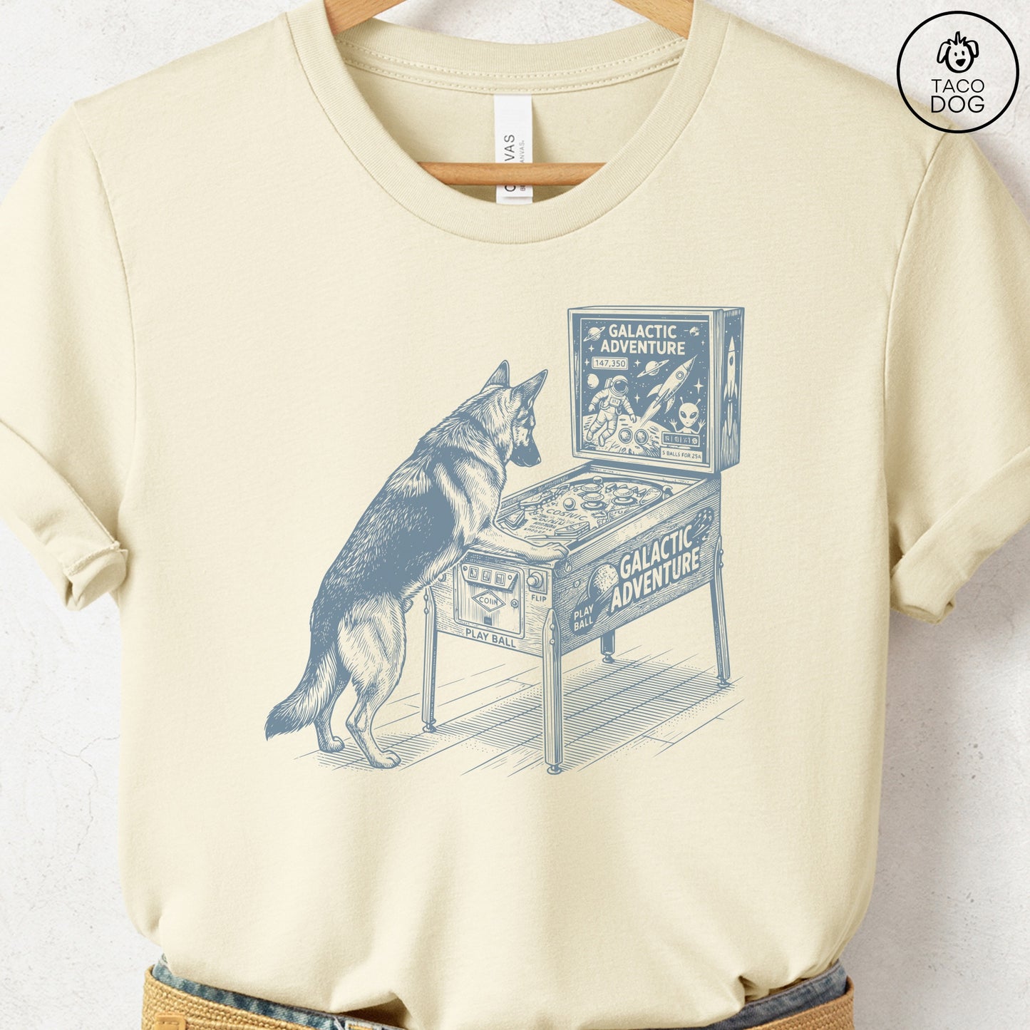 German Shepherd Pinball T-Shirt Natural