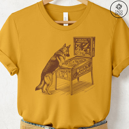 German Shepherd Pinball T-Shirt Mustard