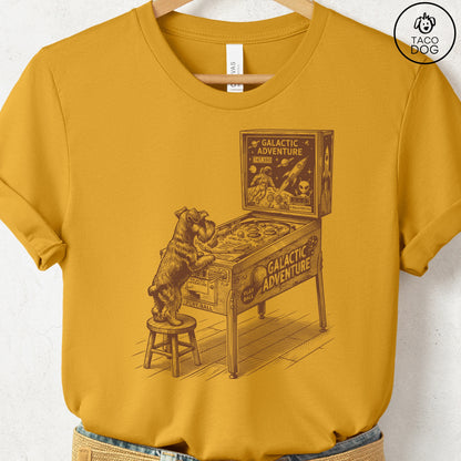 Schnauzer Pinball T-Shirt Mustard Taco-Dog