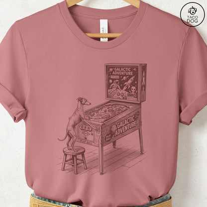 Italian Greyhound Whippet Iggy Pinball T-Shirt Heather Mauve Taco-Dog