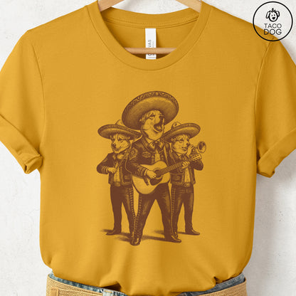 Corgi Mariachi T-Shirt Mustard Taco-Dog