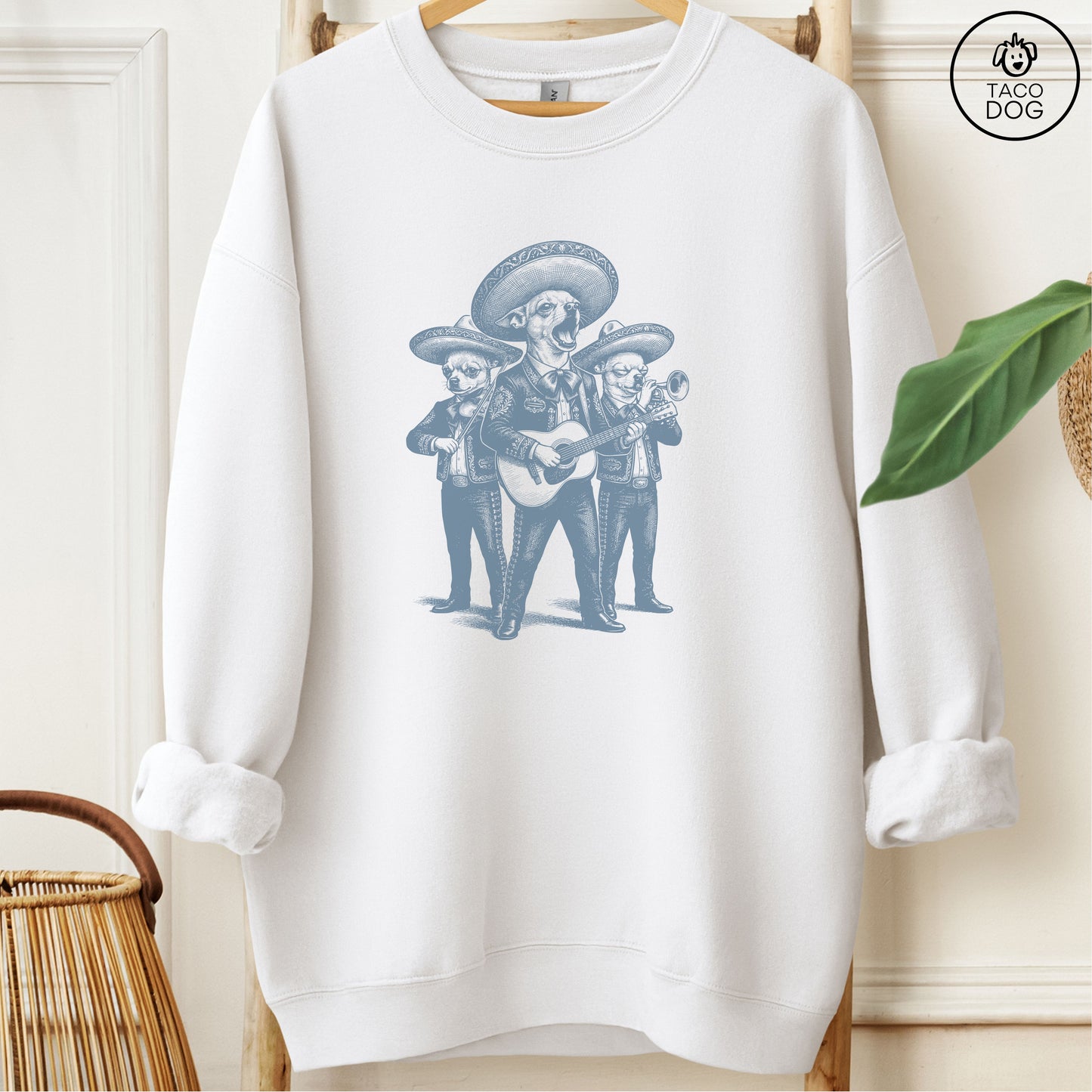 Chihuahua Mariachi Sweatshirt White
