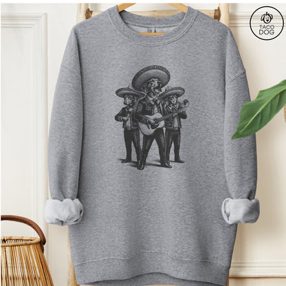 Dachshund Mariachi Sweatshirt Graphite Heather Taco-Dog