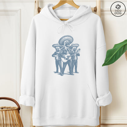 Pug Mariachi Hoodie White Taco-Dog