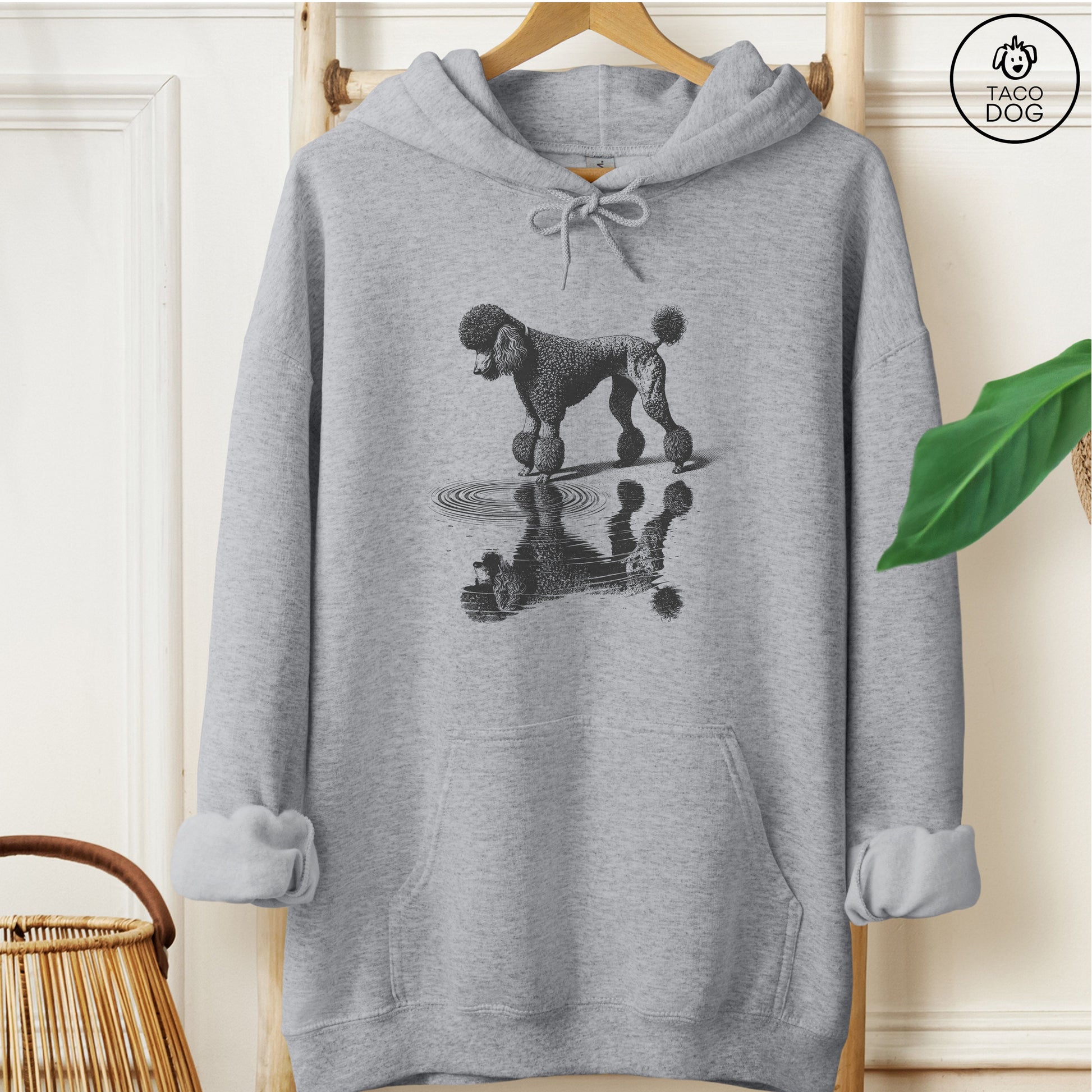 Poodle Puddle Reflection Hoodie Graphite Heather