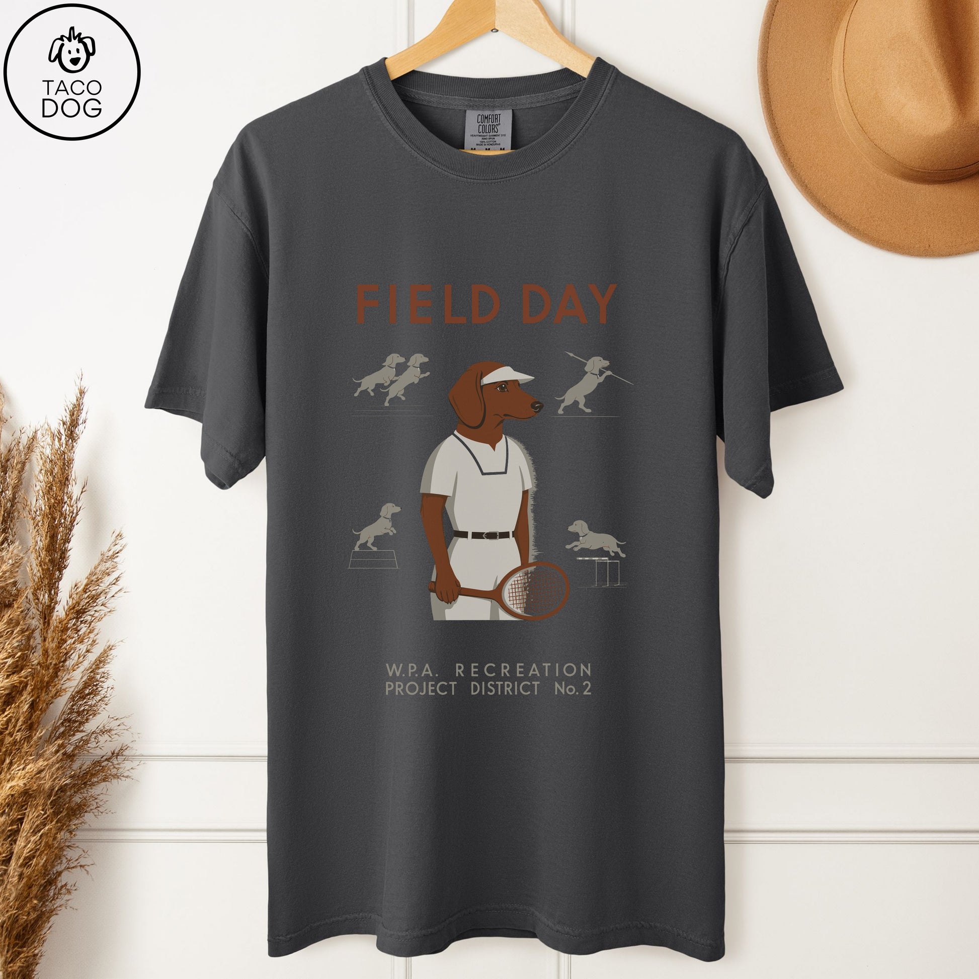 Dachshund Field Day Premium T-Shirt Pepper Taco-Dog