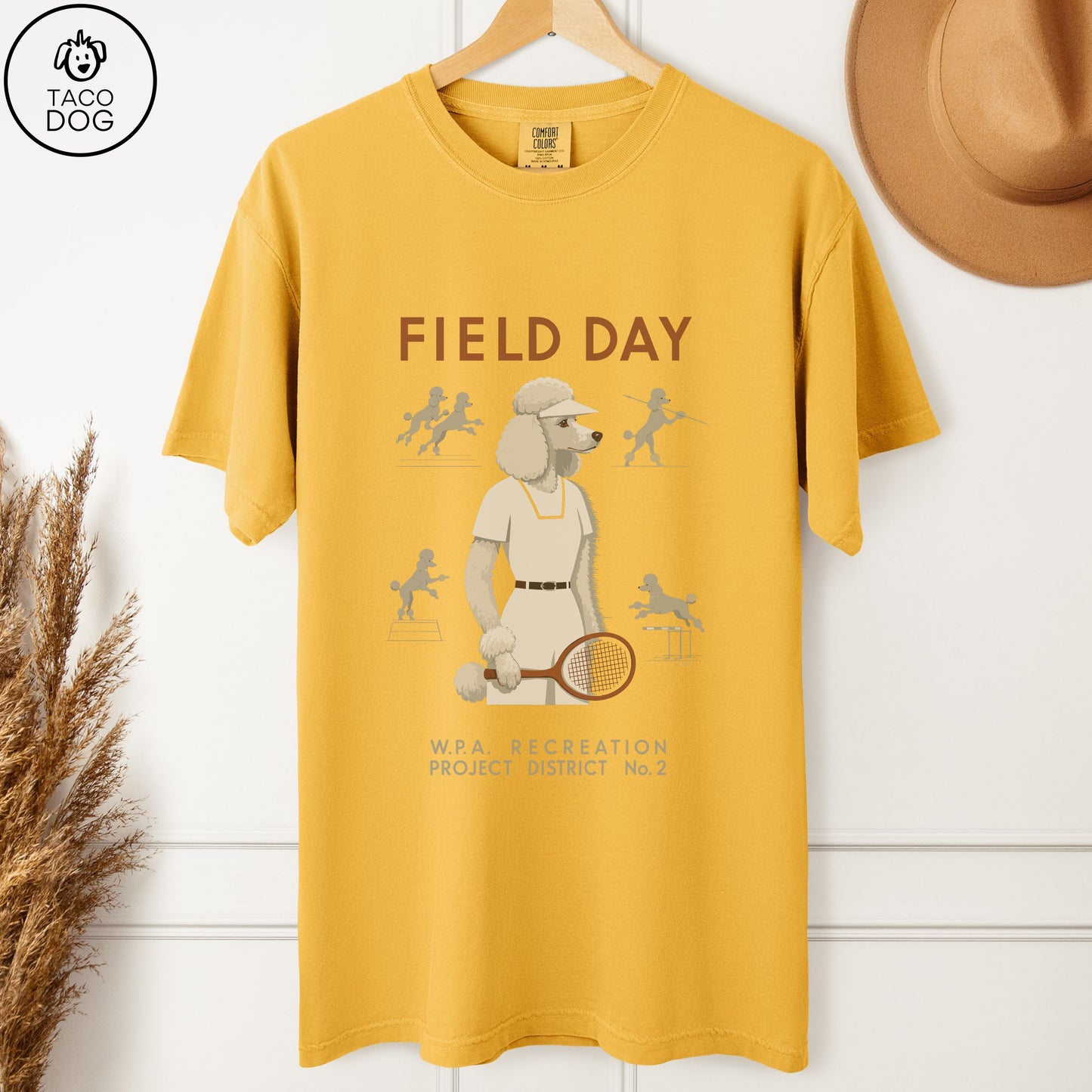 Poodle Field Day Premium T-Shirt Citrus Taco-Dog