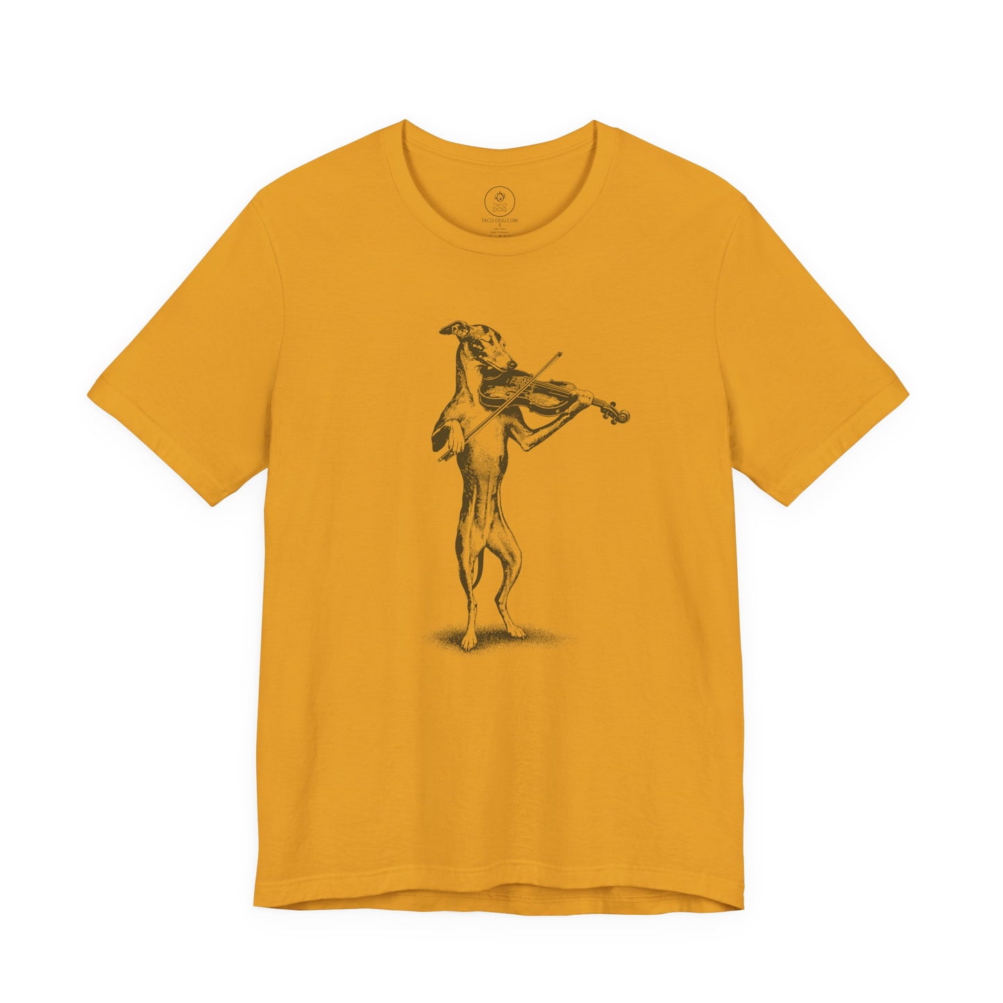 Italian Greyhound Whippet Violin T-Shirt Mustard Taco-Dog